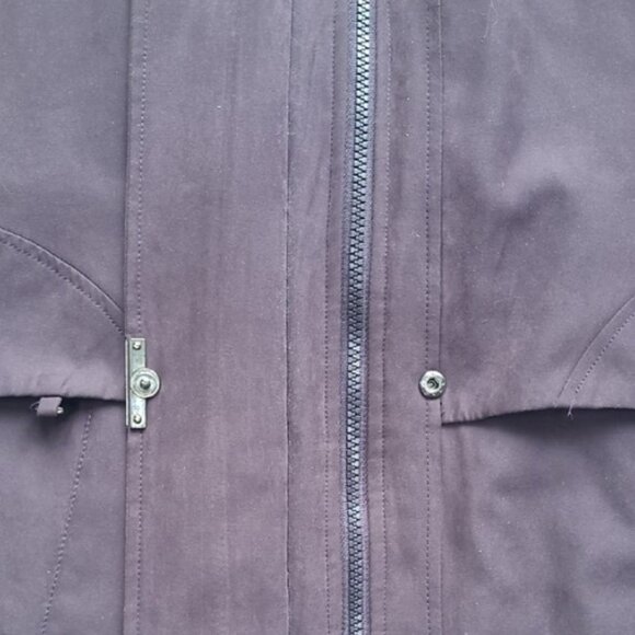Fleet Street Purple Double Lined Parka Coat With Removable Hood Size S - Picture 8 of 10